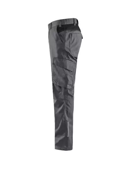 Pantalon Industrie Stretch D Gris Moyen Noir Blak