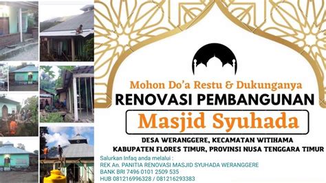 Mohon Doa Dan Dukungan Lanjutan Renovasi Pembangunan Masjid