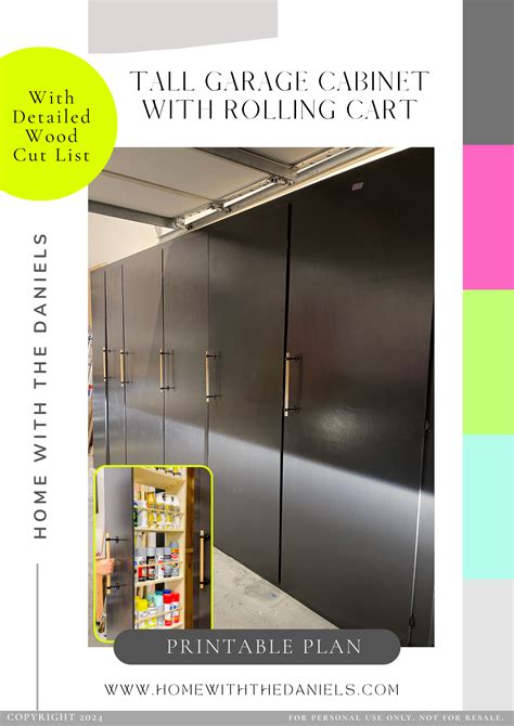 DIY Tall Garage Cabinet- Printable Plans