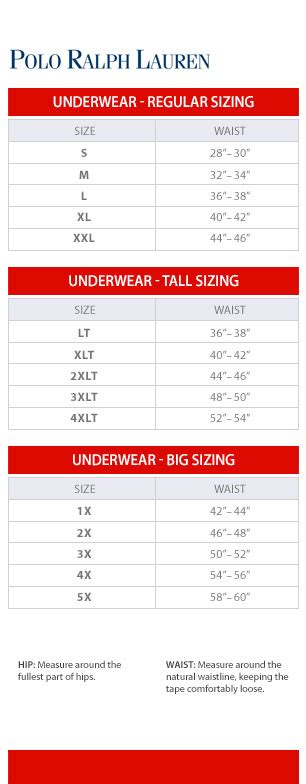 Ralph Lauren Mens Underwear Size Chart Kasey Knox