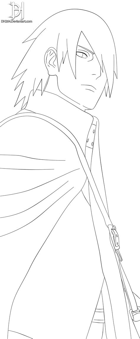 Adult Uchiha Sasuke Manga 700 Lineart By DH264 On DeviantArt