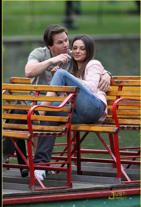 Mila Kunis Behind The Scenes On Set Of Ted With Co Star Mark