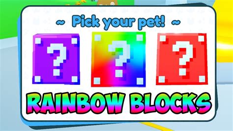 Rainbow Lucky Block Challenge In Roblox Pet Simulator X Youtube