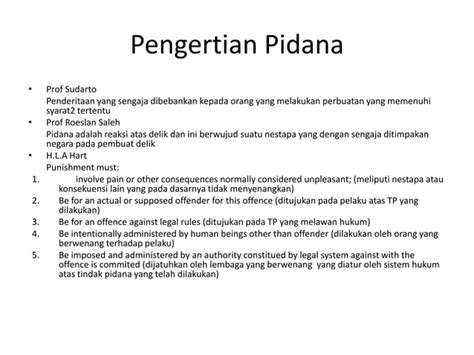 Pidana Dan Pemidanaan PPT