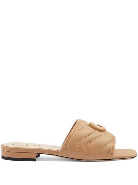 GUCCI - Leather Flat Sandals Gucci