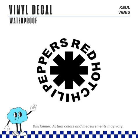 Red Hot Chili Peppers Band Logo Vinyl Decals Brand Laptop Tumbler Waterproof Shopee Malaysia