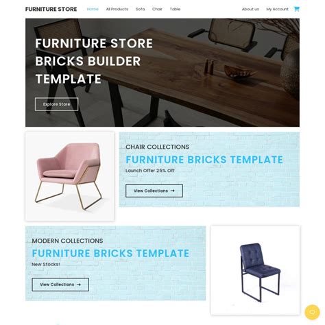 Furniture Store Website Template October 2023