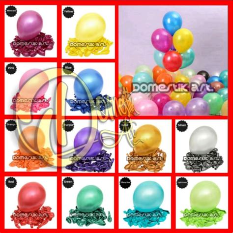 Jual Balon Metalik Isi 100 Pcs Balon Latex Metalik Per Pack Balon