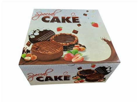 Corrugated Paper Square Printed Duplex Papar Cake Box 1000 Gram At Rs