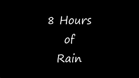 Hrs Of Rain On A Dark Screen For Sleep Light And Heavy Rain On A