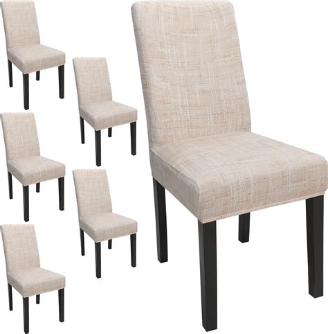 Keyroal Dining Room Chair Covers Set Of 6 Stretch Printed Parsons Chair Slipcovers