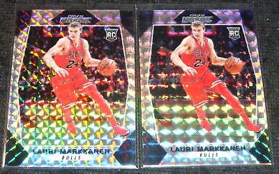 2 2017 18 Panini Prizm Mosaic LAURI MARKKANEN 9 SILVER BASE RC