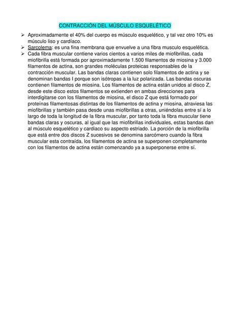 Contracción del Músculo Esquelético sofia salto uDocz