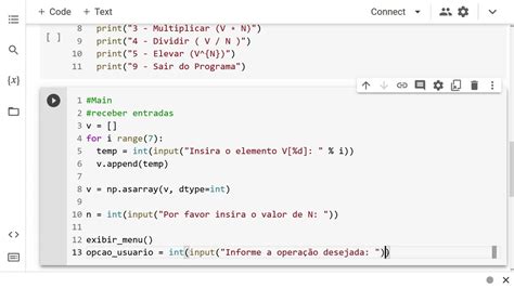 Programação Python Operações Matemáticas em um Vetor de Inteiros