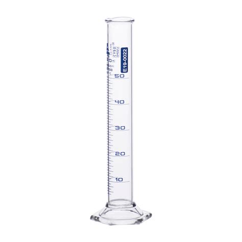 Graduated Cylinder 50ml Class A Hexagonal Base Borosilicate Gla — Eisco Labs