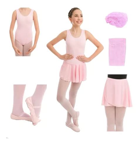 Kit Collant Regata Completo Ballet Infantil Bal Pe As Parcelamento