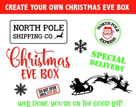 Christmas Eve Box Svg Christmas Eve Crate Svg Diy Create Etsy