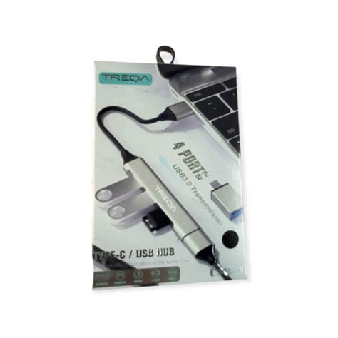 Treqa USB 3.0 4 Port Hub With Type C Adapter – Megamall Online Store