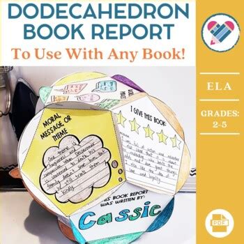 Dodecahedron Book Report By Create Abilities TPT