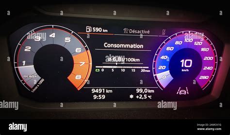 Digital Dashboard Of A Modern Car Stock Photo Alamy