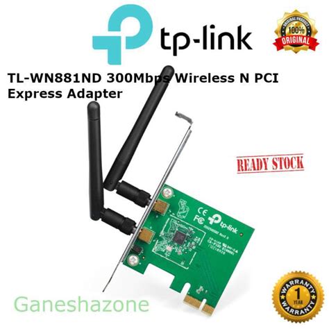 Jual TP Link TL WN881ND 300Mbps Wireless N PCI Express Adapter Di