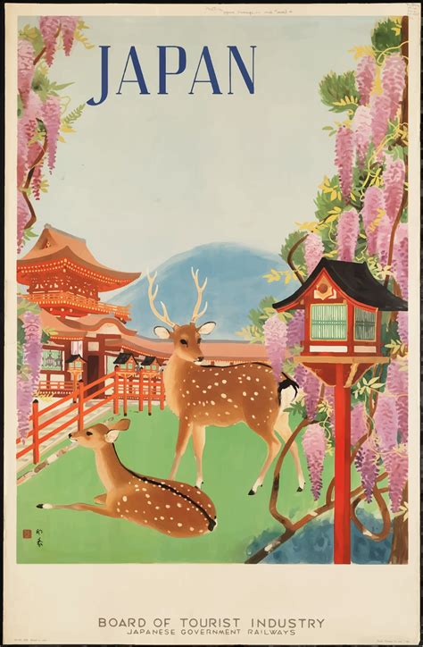 Clipart - Vintage Travel Poster 1930s Japan