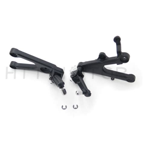 Front Rider Foot Rest Pegs Brackets For 2003 2010 Yamaha R6 BLACK EBay