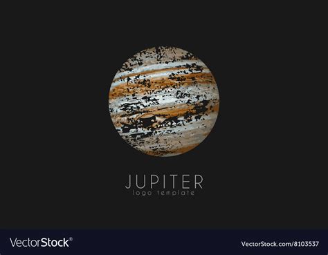 Jupiter logo planet logo cosmic logo space logo Vector Image