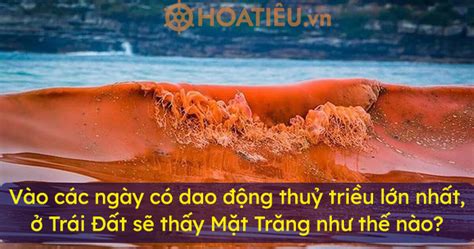 Vào Các Ngày Có Dao động Thuỷ Triều Lớn Nhất ở Trái Đất Sẽ Thấy Mặt Trăng Như Thế Nào