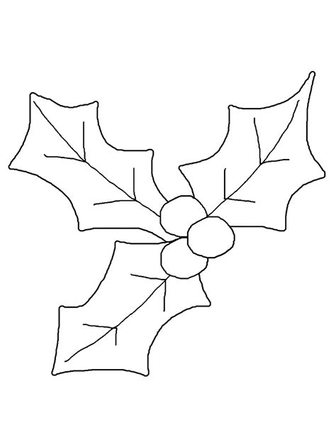 printable holly leaf template
