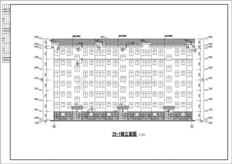 江西七层砖混结构廉租房建筑设计施工图多层住宅土木在线