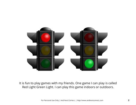 Playing Red Light Green Light Social Story – And Next Comes L