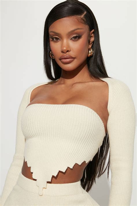 Just Unique 3 Piece Sweater Skirt Set Cream Fashion Nova Matching Sets Fashion Nova