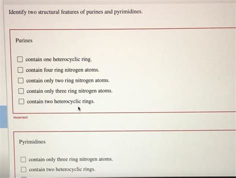 Solved Identify Two Structural Features Of Purines And Chegg