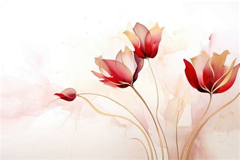 Tulip watercolor background painting flower | Free Photo Illustration ...