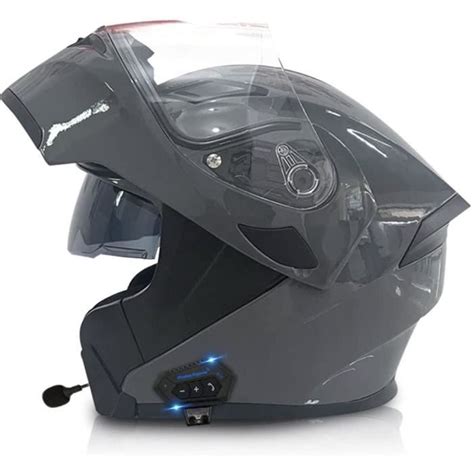 RUMOCOVO Casque de Moto Modulable Bluetooth Intégré Casque Moto Homme