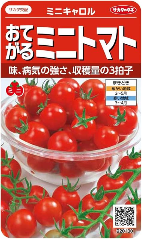 Amazon サカタのタネ 実咲野菜0100 おてがるミニトマト ミニキャロル 00920100 野菜