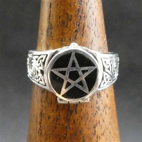 Pentagramm Ring Silber Schmuck Giftring Drachensilber