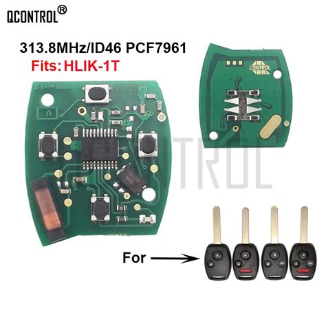 QCONTROL Car Remote Key Circuit Board For Honda HLIK 1T Accord Element