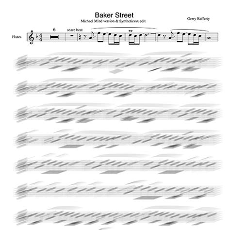 Baker Street Electro House Backing Track And Sheet Music Fro Saxophone