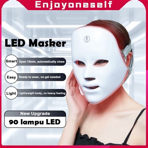 Jual Masker Led Pdt Light Mask Photon Therapy Alat Perawatan Wajah Penggunaan Pengisian Daya 7