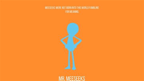 Mr Meeseeks Rick And Morty Cartoon Minimalism Rare