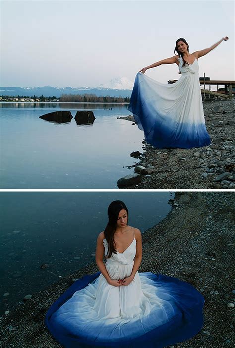 New Trend On Wedding Dip Dye Wedding Dress