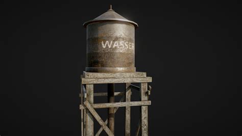 Water Tower Buy Royalty Free 3d Model By Emanuel Thismanuel