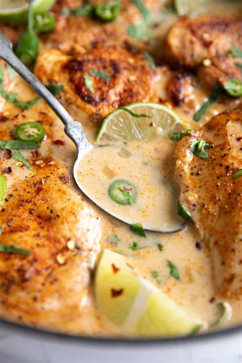 Creamy Coconut Milk Chicken Recipe One Skillet The Forked Spoon