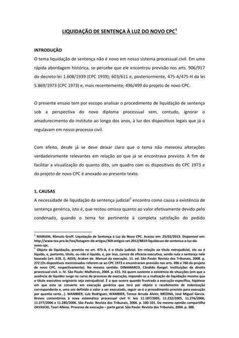 PDF LIQUIDAÇÃO DE SENTENÇA À LUZ DO NOVO PDF fileLIQUIDAÇÃO DE