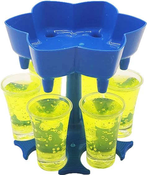 Upgraded 6 Shot Glass Dispenser And Holder Including 6 Shot