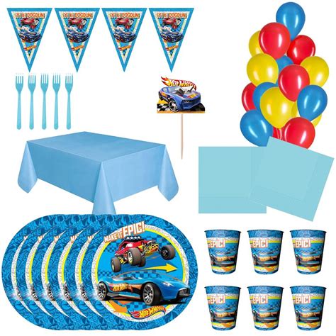 Hot Wheels Temalı Doğum Günü Parti Seti 16 Kişilik