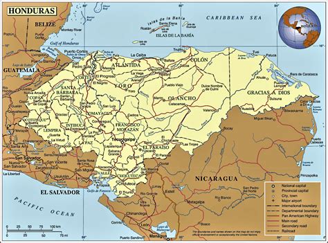 Mapa Econгіmico De Honduras Mapa De Honduras Nbkomputer