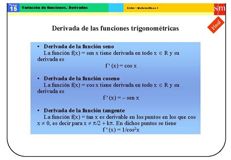 Tema Variacin De Funciones Derivadas Euler Matemticas